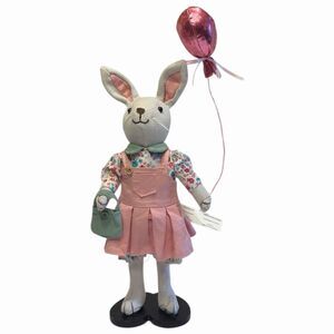 Easter Bunny Shelf Sitter Fabric Decor Figurine Classic Pink Spring Farmhouse 🐰